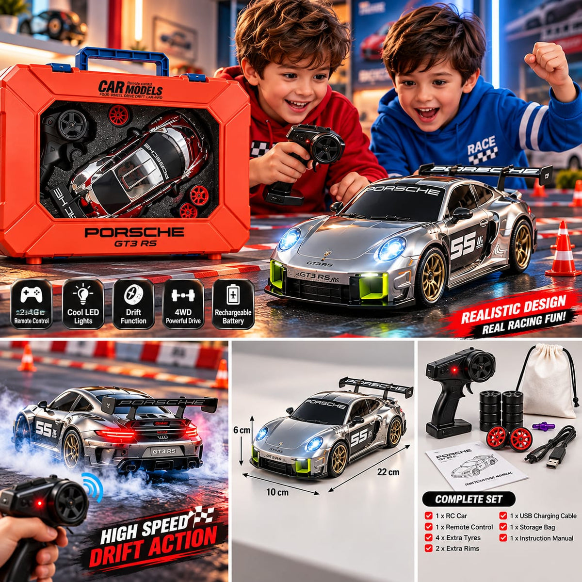 Porsche GT3 RS Remote Control Drift Car