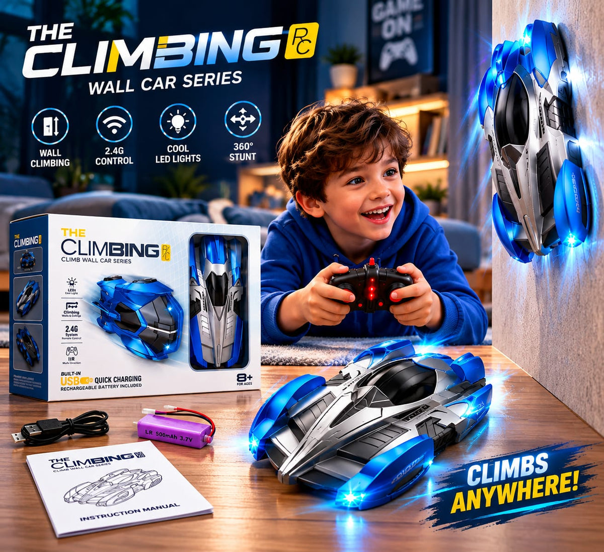 Wall Climbing Remote Control Car