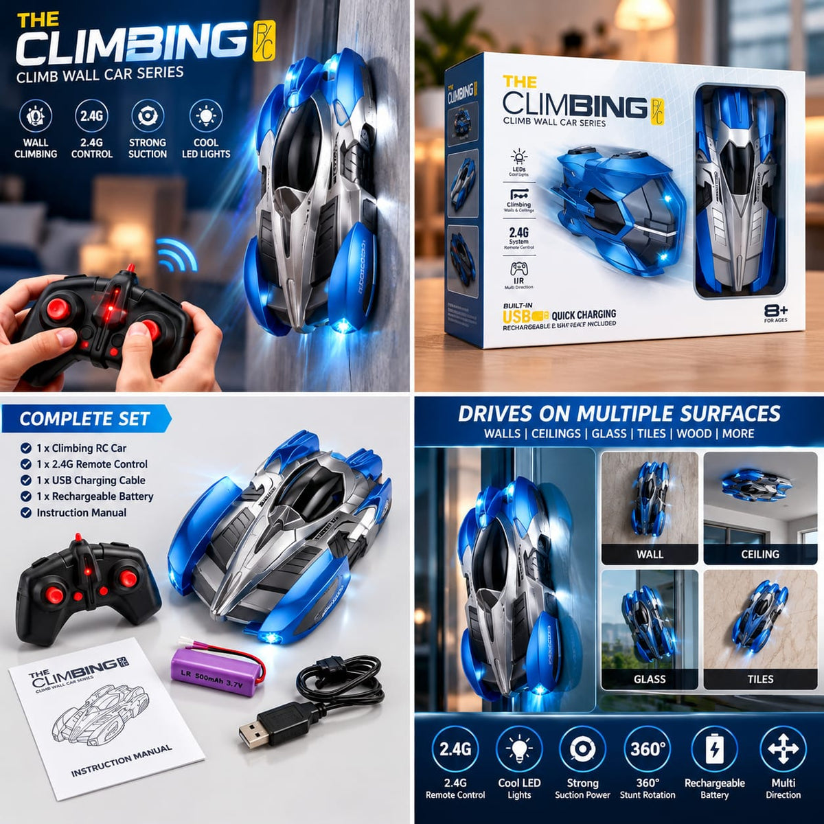 Wall Climbing Remote Control Car